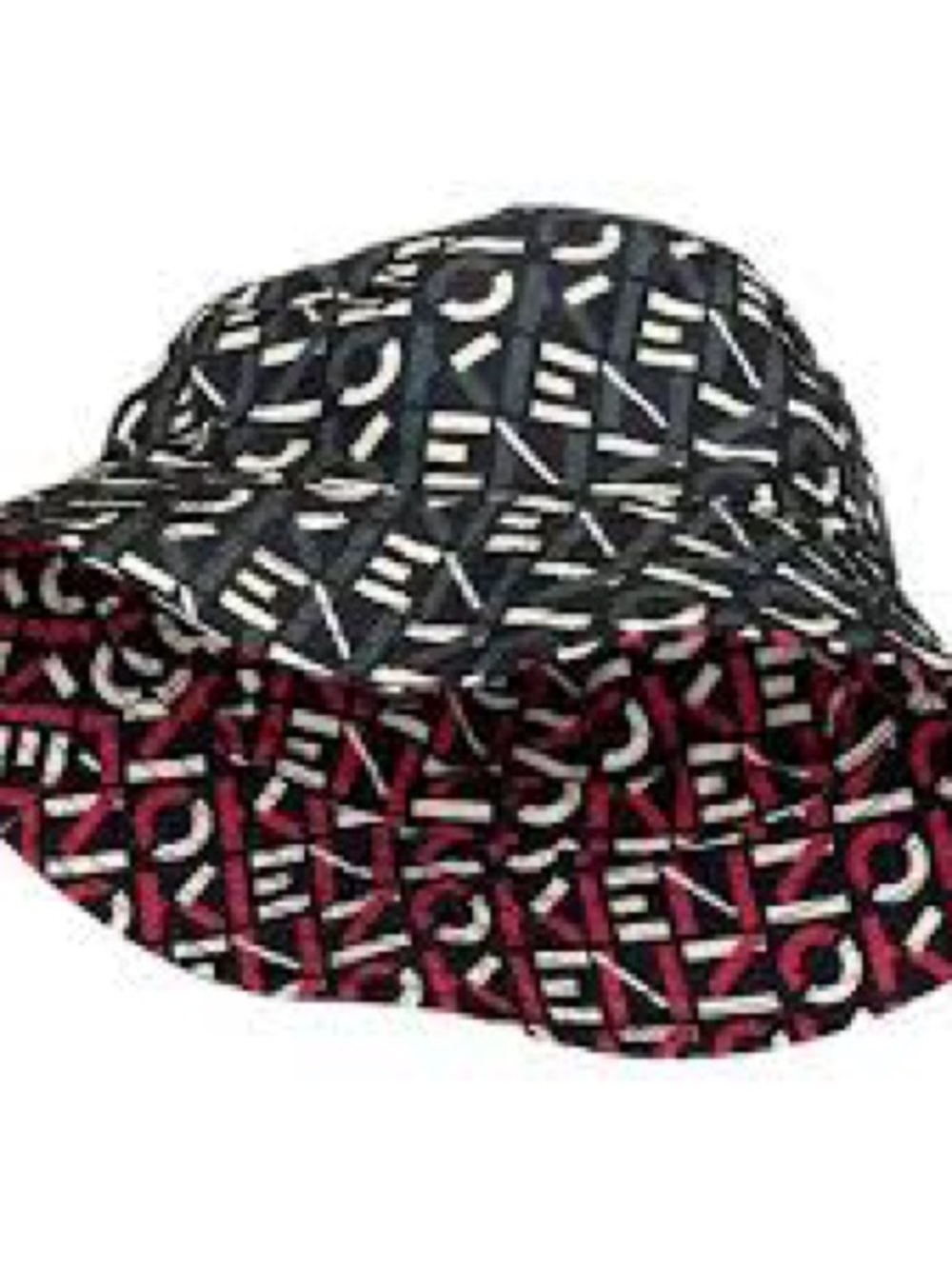 Kenzo Reversible Logo Bucket Hat in Black and Pink